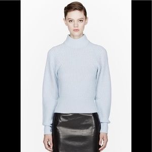 Acne Studios Sweater Wool Turtleneck Blue Knit Ribbed Loyal XS